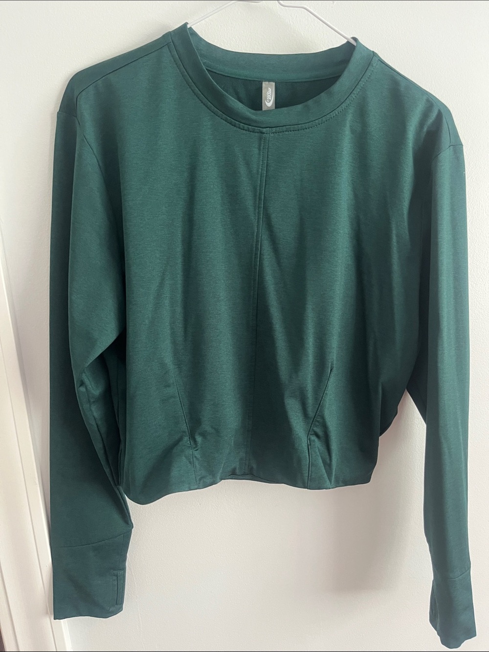 Forest Green Women's Long Sleeve Crewneck Top